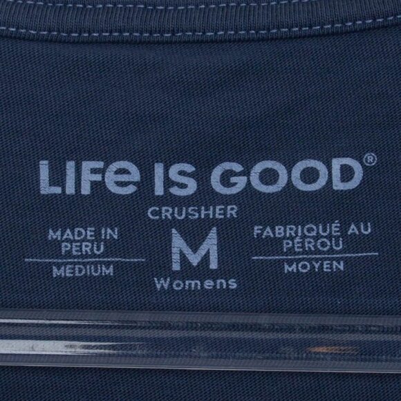 Life Is Good Womens Crusher Clover Graphic T Shirt Size M Short Sleeve V Neck - Picture 4 of 6